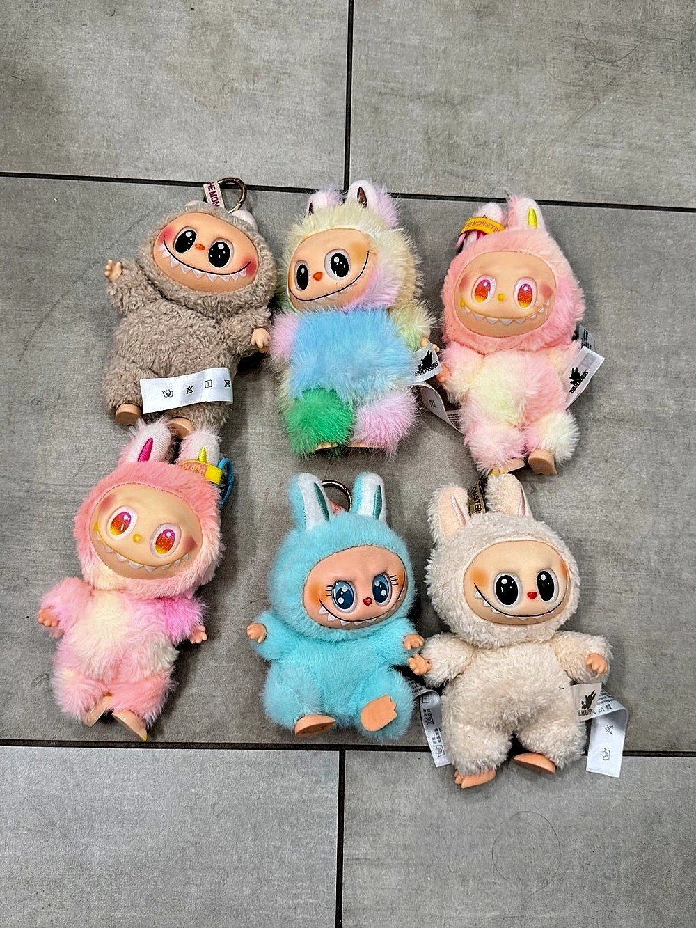 THE MONSTERS Plush Keychain Set of 6 NWT